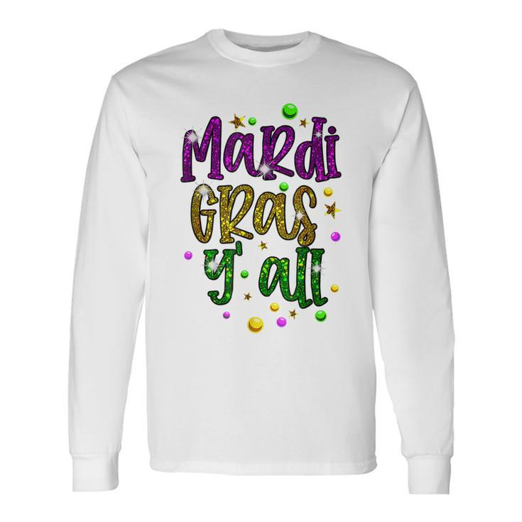 Mardi Gras Yall Vinatage New Orleans Party Long Sleeve T-Shirt