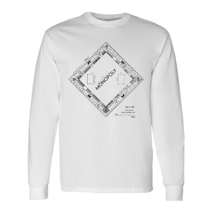 Monopoly Boardgamer Patent Image Long Sleeve T-Shirt
