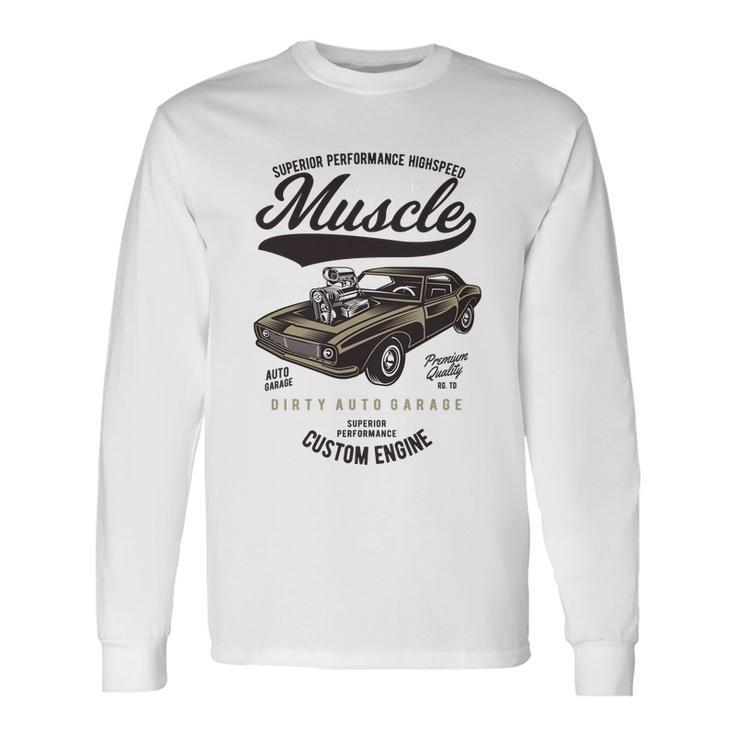 Muscle Car Club Long Sleeve T-Shirt