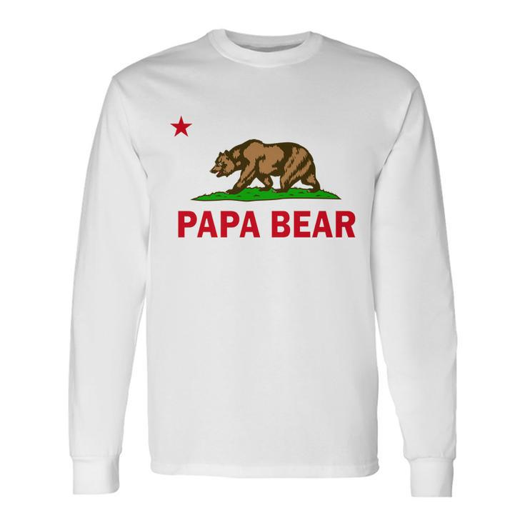 Papa Bear California Republic Long Sleeve T-Shirt Gifts ideas