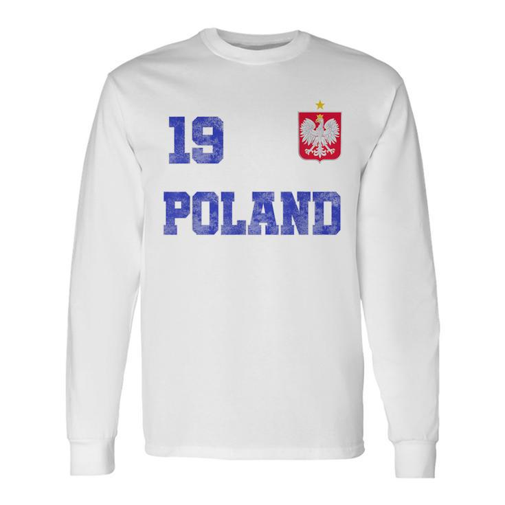 Poland Soccer Jersey Number Ninen Polish Flag Futebol Fan Men Women Long Sleeve T-Shirt T-shirt Graphic Print