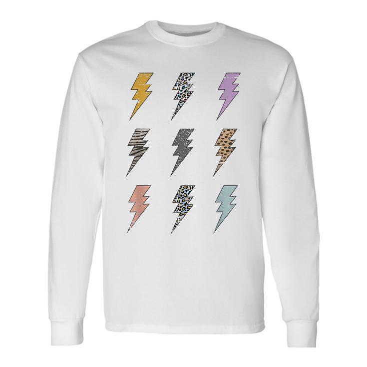 Preppy Lightning Bolt Colorful Leopard Cheetah Western Retro Unisex T-Shirt