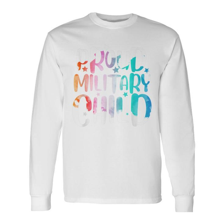 Purple Proud Military Child Military Children Month Long Sleeve T-Shirt