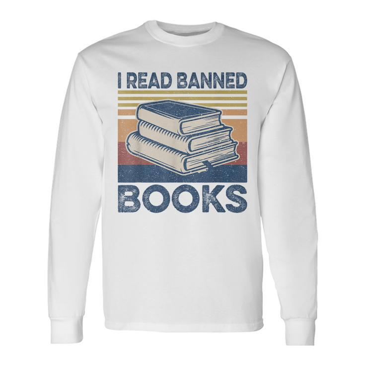 I Read Banned Books Week Librarian Freedom Reader Nerd Long Sleeve T-Shirt Gifts ideas