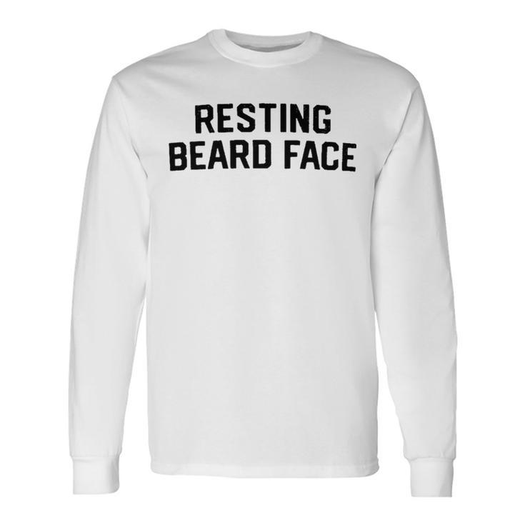 Resting Beard Face Long Sleeve T-Shirt