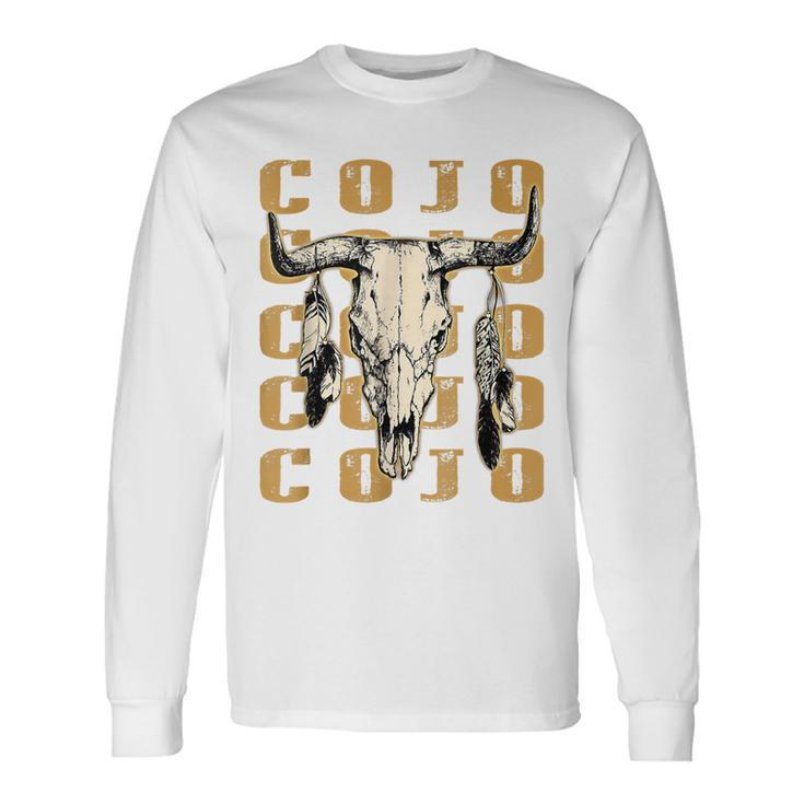 Retro Cojo Bull Skull Music Country 70S Long Sleeve T-Shirt T-Shirt