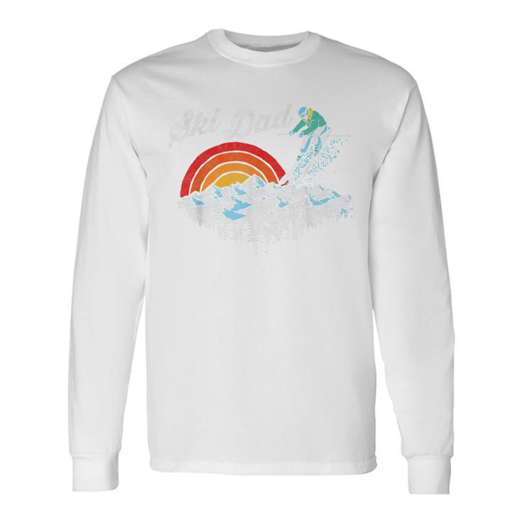 Retro Ski Dad Vintage Skiing Graphic Long Sleeve T-Shirt Gifts ideas