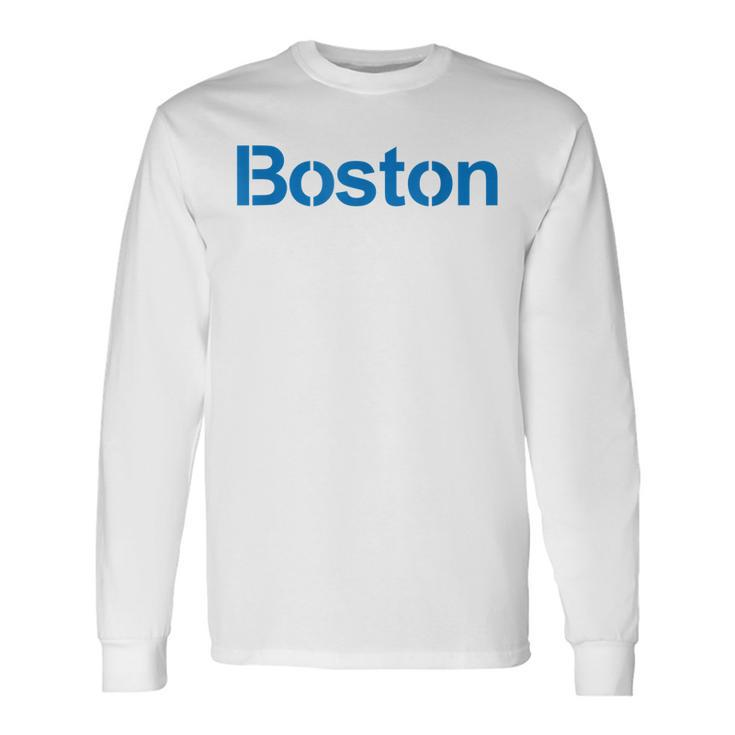 Retro Yellow Boston Long Sleeve T-Shirt