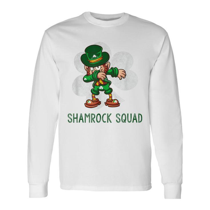 Shamrock Squad Dabbing Leprechaun St Patricks Day Long Sleeve T-Shirt T-Shirt
