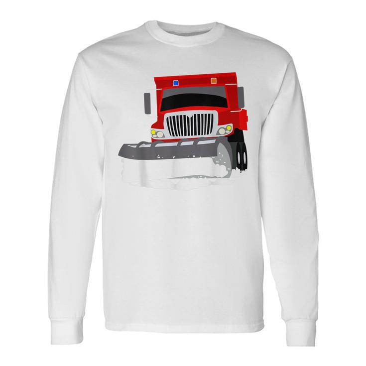 Snowplow Truck  | Snow Plough Digger Toddler  Men Women Long Sleeve T-shirt Graphic Print Unisex