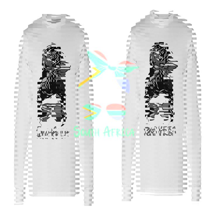 South Africa Girl South African Girl South Africa Woman Flag Long Sleeve T-Shirt