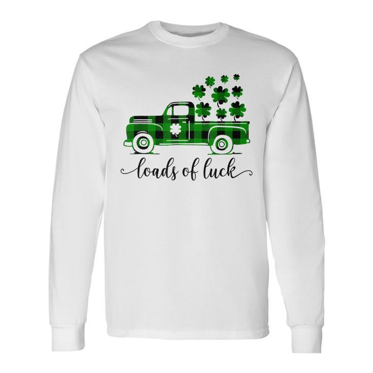 Special Delivery Loads Of Luck Plaid Truck St Patricks Day Long Sleeve T-Shirt