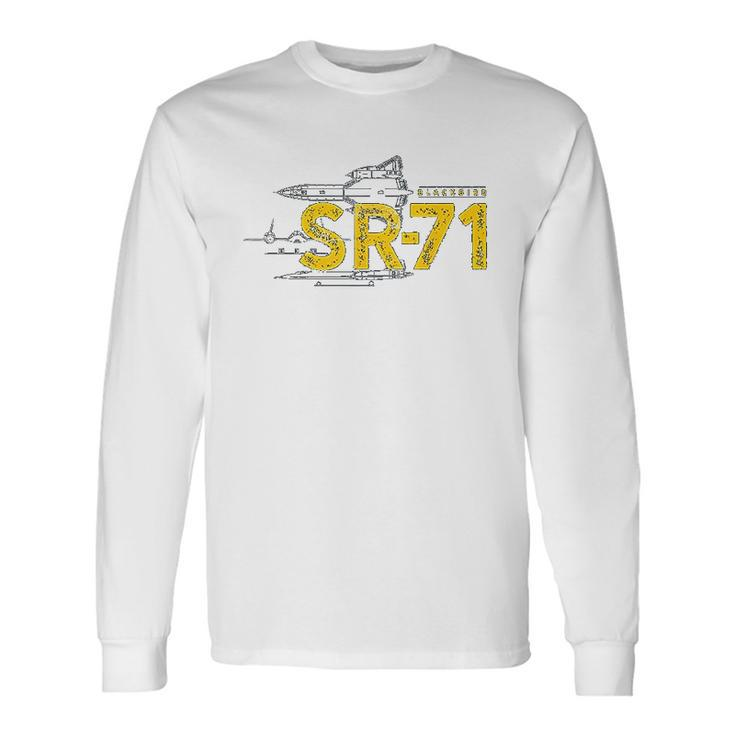 Sr71 Blackbird Air Force Military Jet Men Women Long Sleeve T-Shirt T-shirt Graphic Print