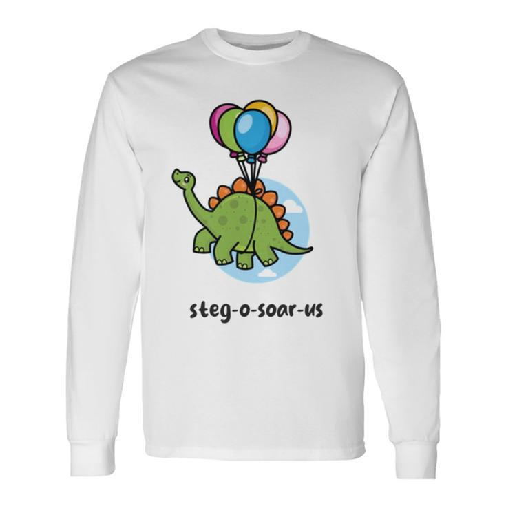 Steg O Soar Us On Light Colors Dinosaur Long Sleeve T-Shirt