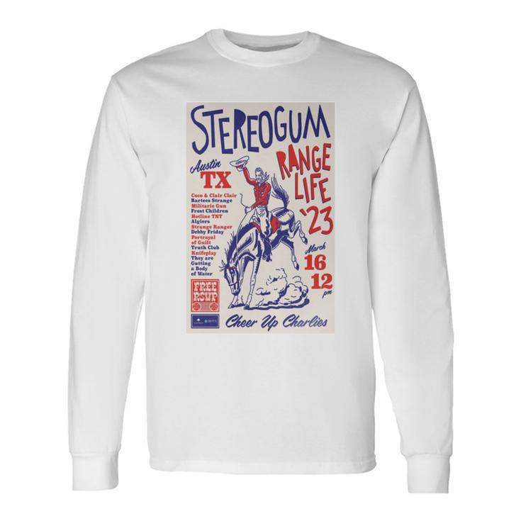 Stereogum March 16 2023 Range Life Austin Tx Poster Long Sleeve T-Shirt
