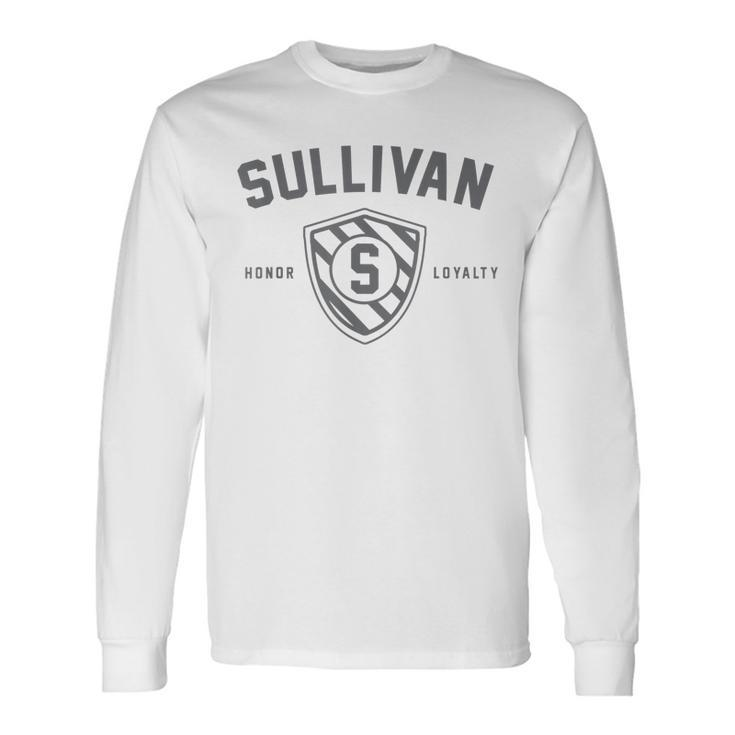 Sullivan Shield Last Name Crest Matching Men Women Long Sleeve T-Shirt T-shirt Graphic Print
