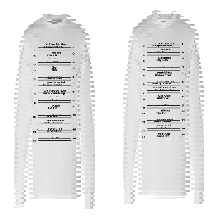 Track Your Long Natural Hair Length Check Hair Backprint Long Sleeve T-Shirt