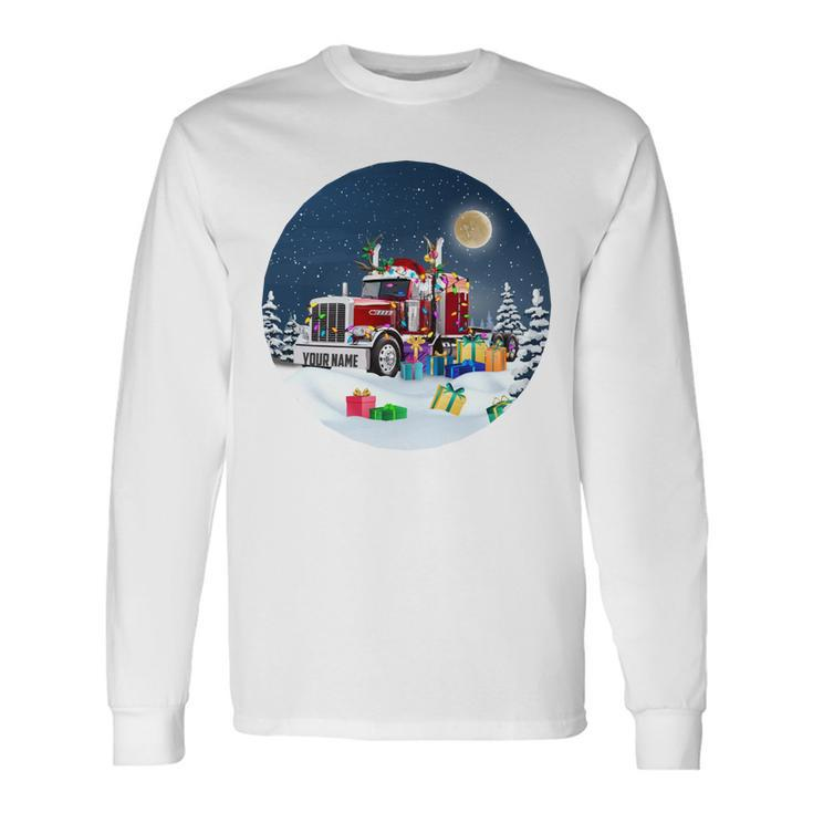 For Trucker Porcelain Ornament Circle Long Sleeve T-Shirt Gifts ideas