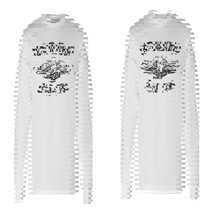 Uss Colorado Ssn-788 Attack Submarine Badge Vintage Long Sleeve T-Shirt