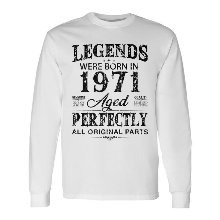 Vintage 1971 51 Years Old Men And Women 51Th Birthday Long Sleeve T-Shirt