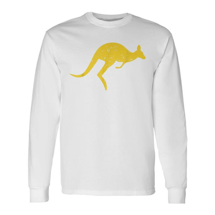 Vintage Kangaroo Australia Aussie Roo Kangaroo Long Sleeve T-Shirt