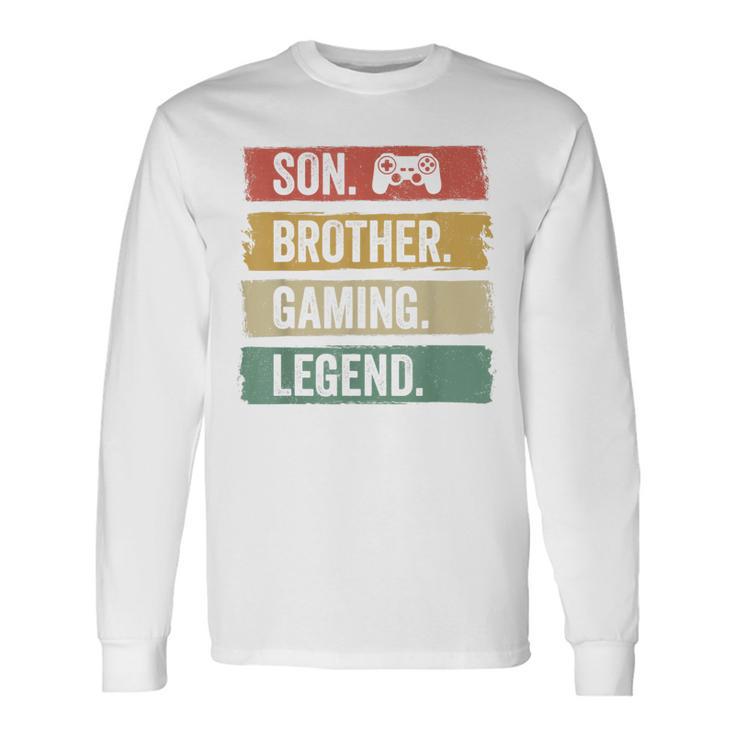 Vintage Sohn Bruder Gaming Legende Retro Video Gamer Boy Langarmshirts Geschenkideen