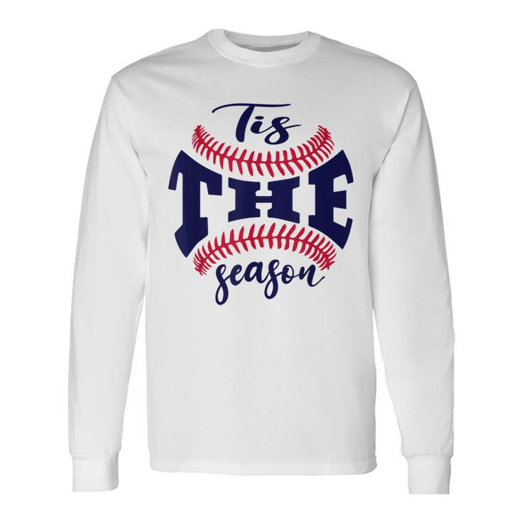 Vintage Tis The Season Baseball Is My Favorite Season Long Sleeve T-Shirt