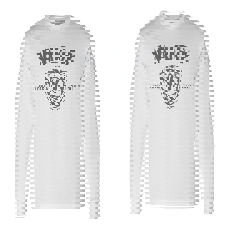 Walker Shield Last Name Crest Matching Reunion Long Sleeve T-Shirt