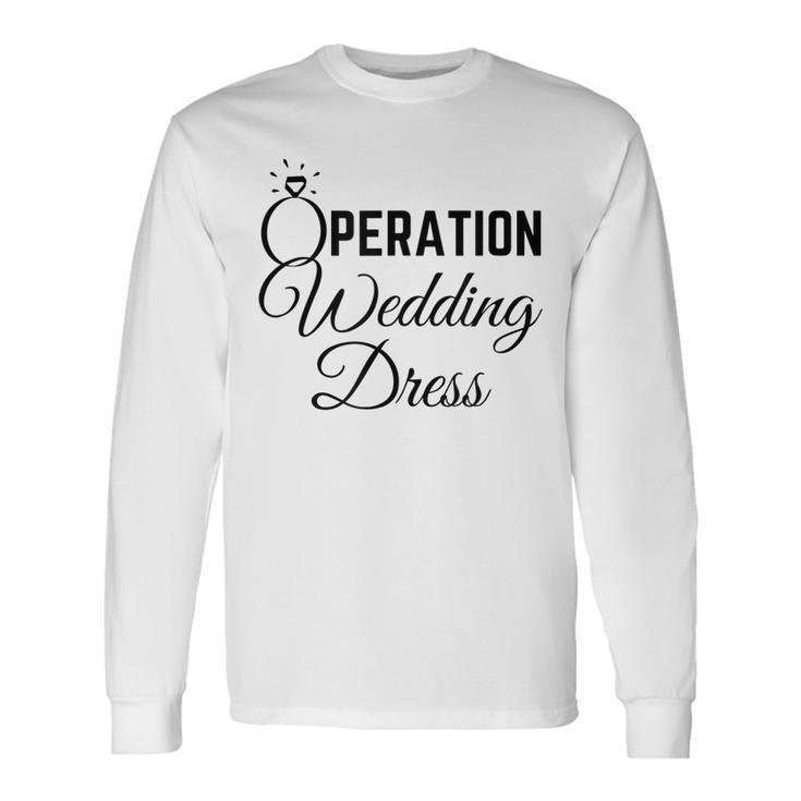 Wedding Dress Shopping Operation Wedding Dress Long Sleeve T-Shirt T-Shirt