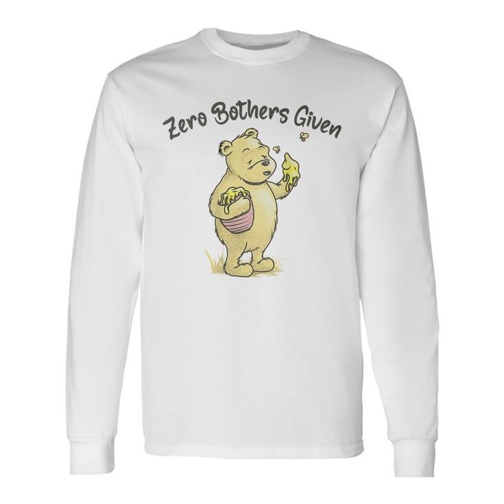 Zero Brothers Given Bear On Back Long Sleeve T-Shirt T-Shirt