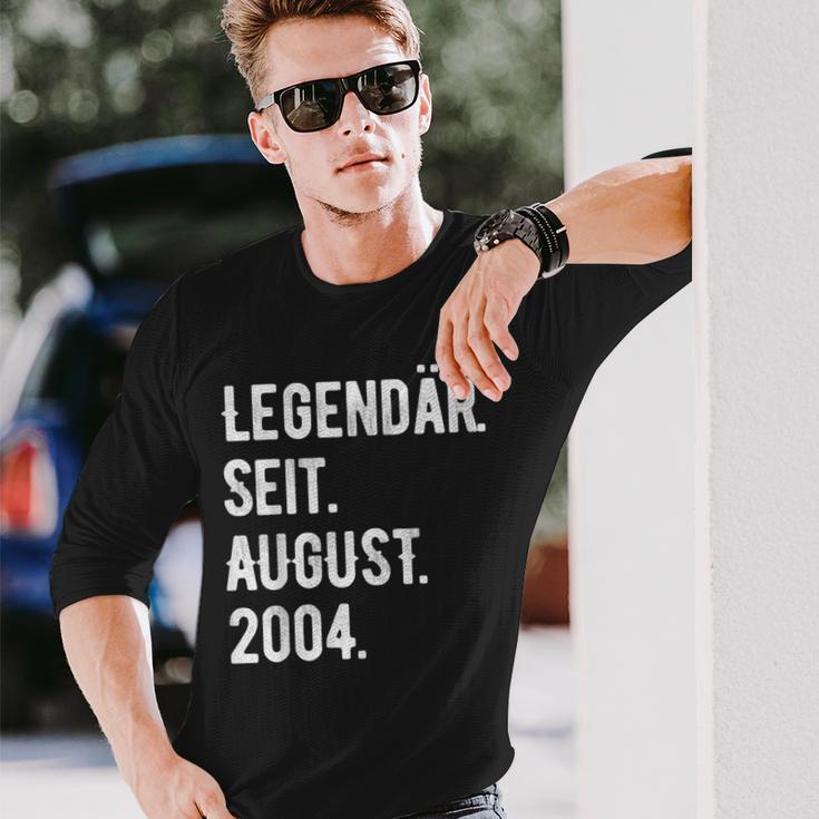 19 Geburtstag Geschenk 19 Jahre Legendär Seit August 2004 Langarmshirts Geschenke für Ihn