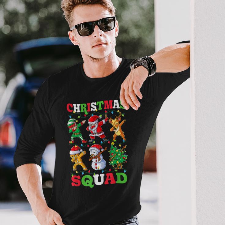 Christmas Squad Santa Dabbing Elf Family Matching Pajamas  V4 Men Women Long Sleeve T-shirt Graphic Print Unisex