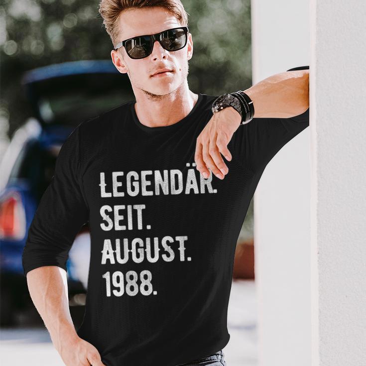 35 Geburtstag Geschenk 35 Jahre Legendär Seit August 1988 Langarmshirts Geschenke für Ihn