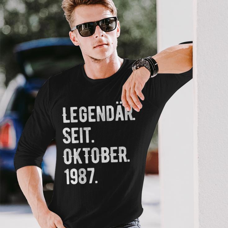 36 Geburtstag Geschenk 36 Jahre Legendär Seit Oktober 1987 Langarmshirts Geschenke für Ihn