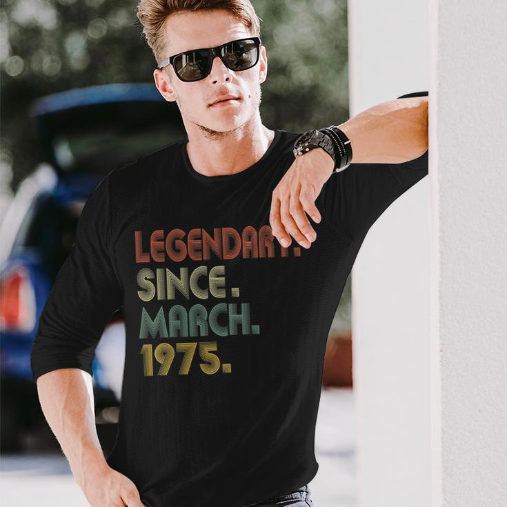 44 Years Old 44Th Birthday March 1975 Long Sleeve T-Shirt T-Shirt Gifts for Him