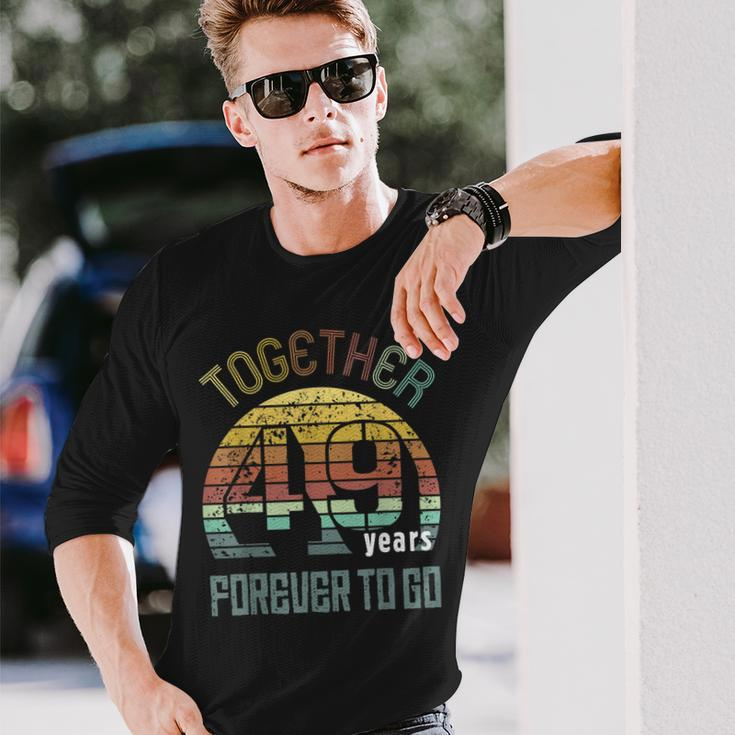 49Th Years Wedding Anniversary For Couples Matching 49 Long Sleeve T-Shirt Gifts for Him