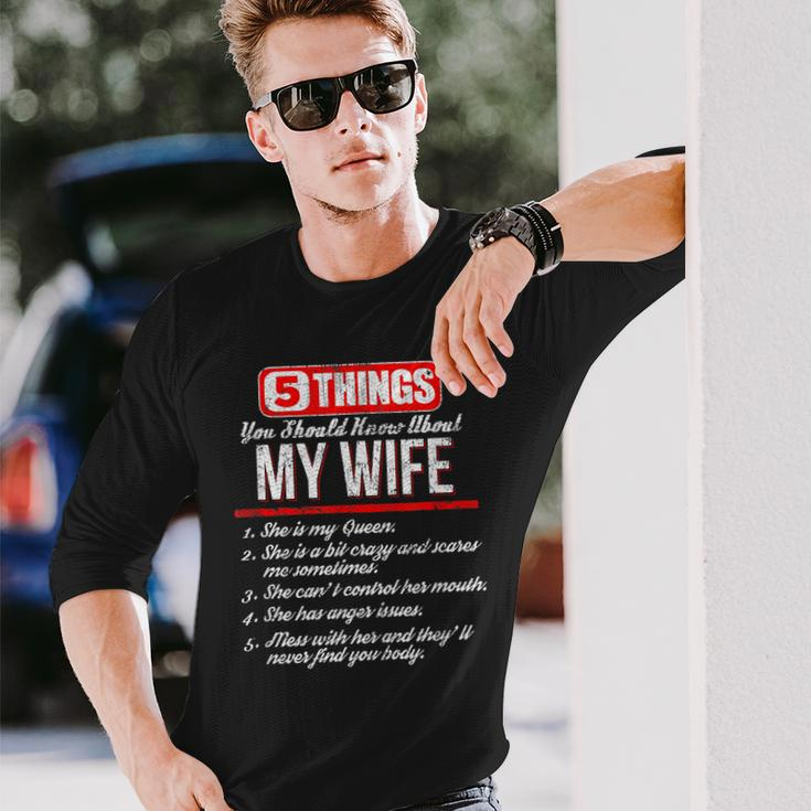 5 Things You Should Know About My Wife Best Long Sleeve T-Shirt Gifts for Him
