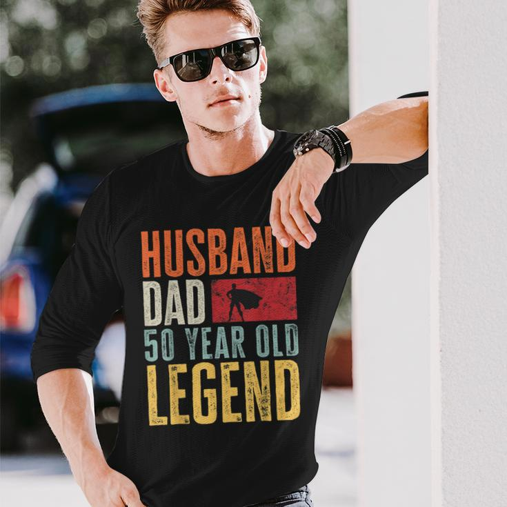 50Th Birthday Dad Husband Legend Vintage 50 Years Old Long Sleeve T-Shirt Gifts for Him
