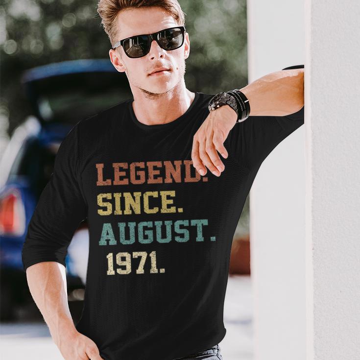 51 Years Old Legende Seit August 1971 Geburtstag Langarmshirts Geschenke für Ihn