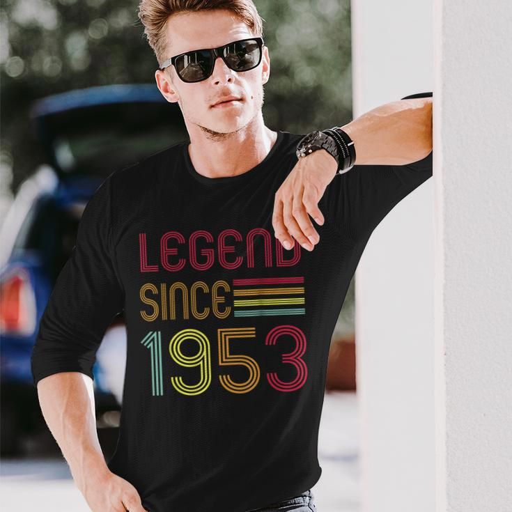 70Th Birthday Gift Legend Since 1953 70 Years Old Men Women Long Sleeve T-shirt Graphic Print Unisex Gifts for Him