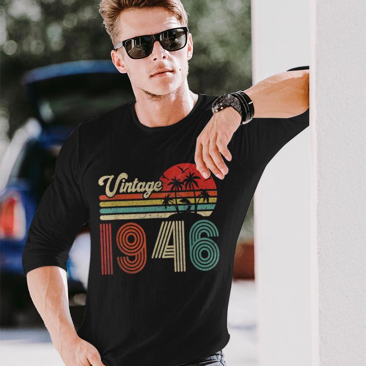 77 Jahre Vintage 1946 Langarmshirts, 77. Geburtstagsgeschenk für Damen und Herren Geschenke für Ihn