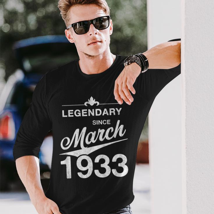 90 Geburtstag 90 Jahre Alt Legendär Seit März 1933 V5 Langarmshirts Geschenke für Ihn