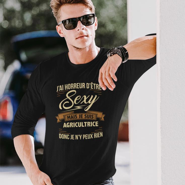 Agricultrice Sexy Spruch Langarmshirts, Lustiges Bauerinnen Tee Geschenke für Ihn