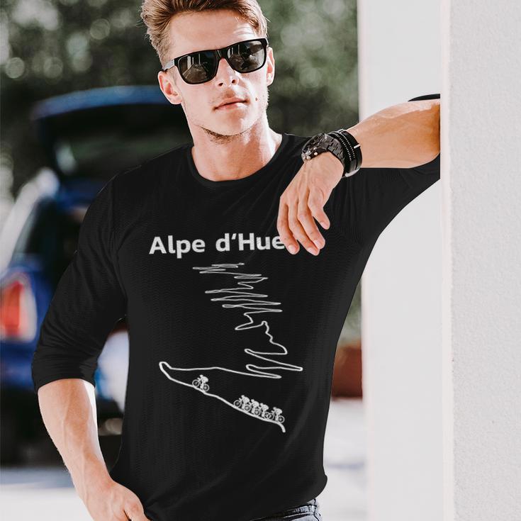 Alpe Dhuez Serpentinen France Radsport Langarmshirts Geschenke für Ihn