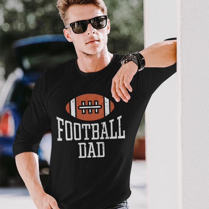 American Football Dad Vintage Game Day Sports Lover Fan Dad Long Sleeve T-Shirt Gifts for Him