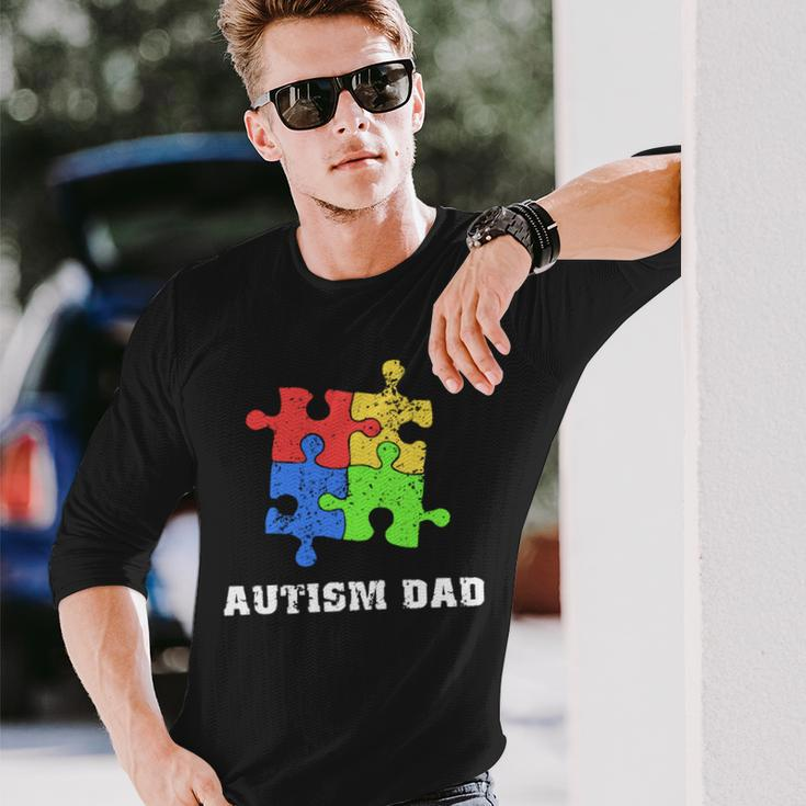 Autism Dad Educate Love Support Long Sleeve T-Shirt T-Shirt Gifts for Him