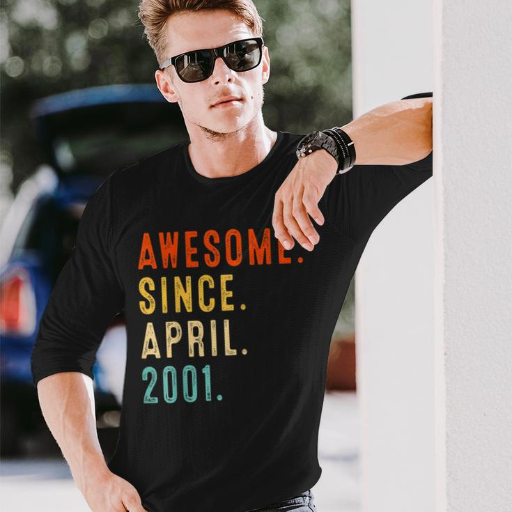 Awesome Since April 2001 Vintage 21St Birthday Long Sleeve T-Shirt Gifts for Him
