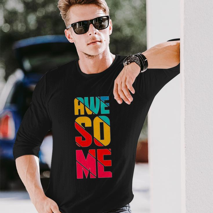 Awesome Broken Letters Long Sleeve T-Shirt Gifts for Him