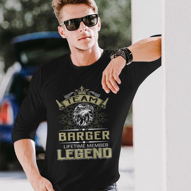 Barger Name Team Barger Lifetime Member Legend Long Sleeve T-Shirt Gifts for Him