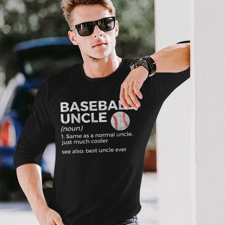 Baseball Uncle Definition Best Uncle Ever Long Sleeve T-Shirt Gifts for Him